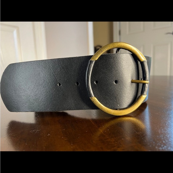 New Jag 3” Wide Black Belt with Buckle 4” Genuine Leather with Weaving XL - Picture 9 of 9